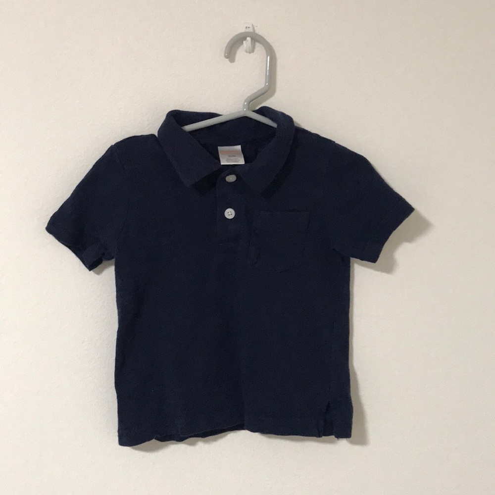 Navy blue collar shirt